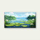 Water Lilies In Calm Pond Wall Art Canvas Office Home Room Framed 120x60cm