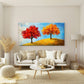 Twin Crowns Of Autumn Wall Art Canvas Office Home Room Framed 80x45cm
