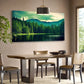 Green Mountain Forest Nature Wall Art canvas office home room framed 120x60cm