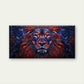 Vibrant Abstract Lion Wall Art Canvas Office Home Room Framed 120x60cm