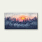 Misty Forest at Sunset Wall Art Canvas Office Home Room Framed 120x60cm
