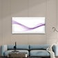 Dynamic Purple Wave Wall Art Canvas Office Home Room Framed 120x60cm