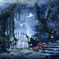 Mystic Fantasy Garden Gate Wall Art Canvas Office Home Room Framed 120x60cm