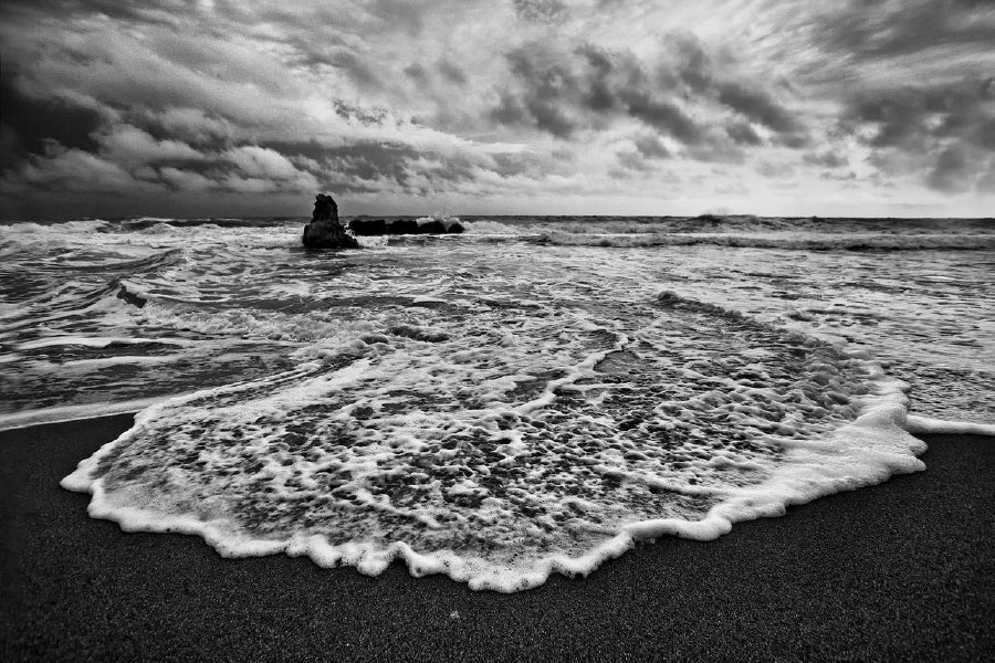 Stormy Day on Meditarrenaen Coast Print 100% Australian Made Stretched Canvas Ready to Hang - BC-107