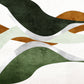 Abstract Green Wavy Curves Wall Art Canvas Office Home Room Framed 120x60cm