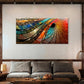 Geometric Vibrant Wave Wall Art Canvas Office Home Room Framed 120x60cm