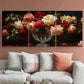 3pcs Vintage White Red Roses Floral Metal Print Ready to Hang Art