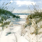 Neutral Sandy Beach Path with Grass Print 100% Australian Made 40x60cm Stretched Canvas Ready to Hang