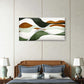 Abstract Green Wavy Curves Wall Art Canvas Office Home Room Framed 120x60cm