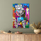 Graffiti Painting of a Man with Teddy Bear on His Chest Print 100% Australian Made 40x60cm Stretched Canvas Ready to Hang