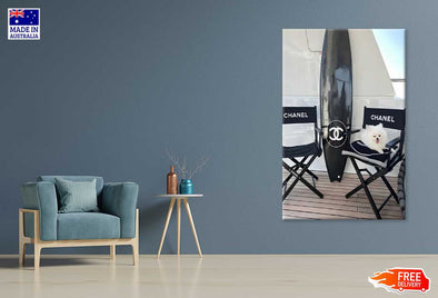 Surf Board & Chairs Fashion Print 100% Australian Made Stretched Canvas Ready to Hang - FS - 130