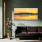 Sunset Lake Birds Flying Horizon Wall Art Canvas Office Home Room Framed 80x45cm