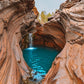 Hamersley Gorge Water Area Karijini National Park Print 100% Australian Made Stretched Canvas Ready to Hang - AU-107