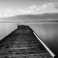 Pier on a Lake With Still Water Print 100% Australian Made Stretched Canvas Ready to Hang - BW-107