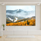 Foggy Mountain & Autumn Trees Print 100% Australian Made Stretched Canvas Ready to Hang - NT-107