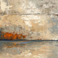 Beige Rust Textured Rustic Horizon Design Wall Art Canvas Office Home Framed 120x60cm