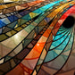 Geometric Vibrant Wave Wall Art Canvas Office Home Room Framed 80x45cm