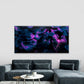 Lush Foliage With Electric Glow Wall Art Canvas Office Home Room Framed 120x60cm