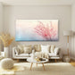 Pink Blossoms In Winter Light Wall Art Canvas Office Home Room Framed 80x45cm