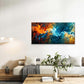 Abstract Swirling Fire Ice Wall Art Canvas Office Home Room Framed 120x60cm