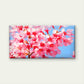 Pink Cherry Blossoms & Sky Wall Art Canvas Office Home Room Framed 80x45cm