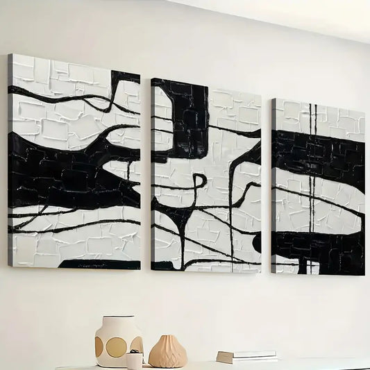 3pcs Modern Fashion Abstract Light Luxury Art Wall Art Set Canvas Framed 40x60cm - High Quality Print 100% Australian Made Wall Canvas Ready to Hang