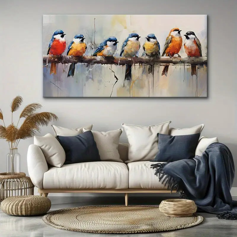 Sea Creatures Modern Ocean Scape Wall Art canvas office home room framed 120x60cm