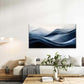 Abstract Wave Design in Blue Wall Art Canvas Office Home Room Framed 120x60cm