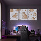 3pcs Cute Capybara Unique Animal Illustrations Metal Print Ready to Hang Art