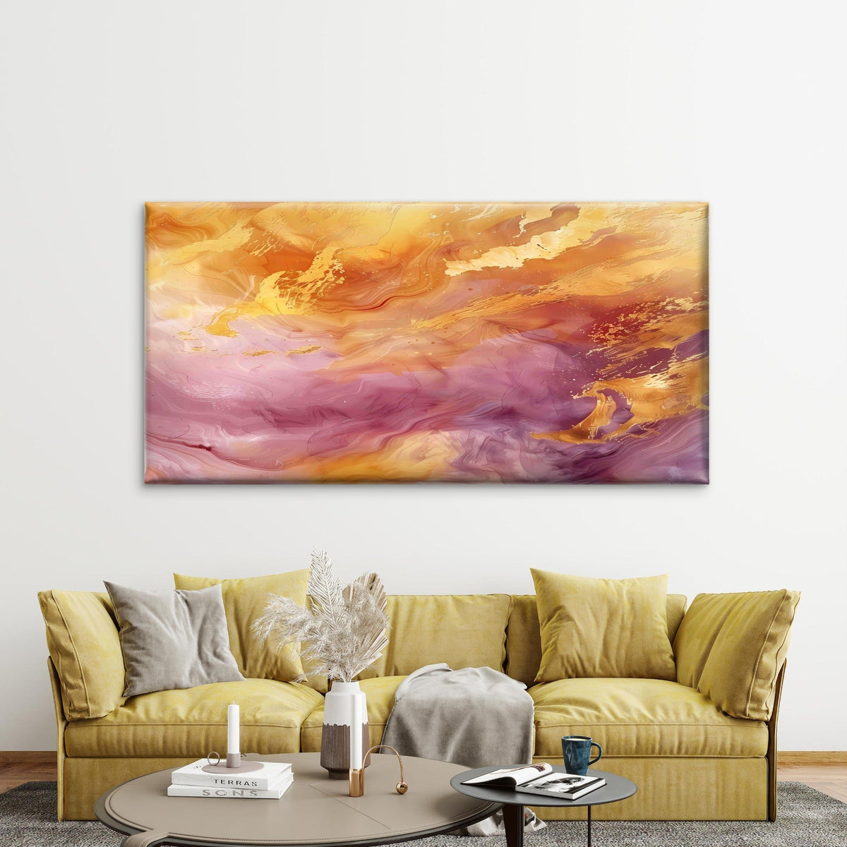 Ethereal Liquid Agate Decor Wall Art Canvas Office Home Room Framed 80x45cm