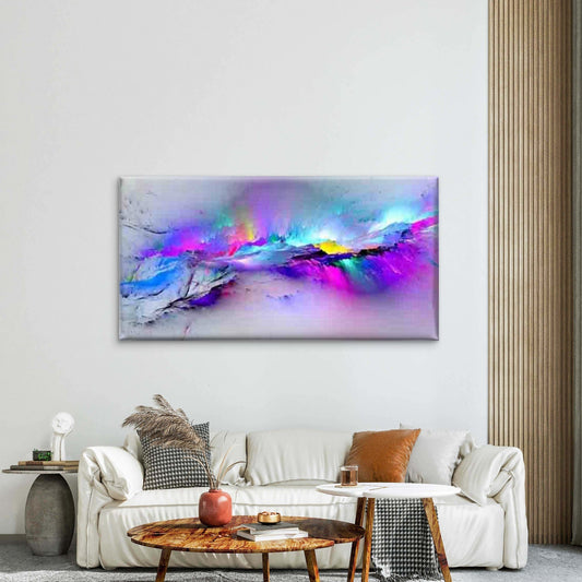 Abstract Nature Flowing Lines Wall Art Canvas Office Home Room Framed 80x45cm
