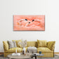 Elegant Of Pink Flamingos Wall Art Canvas Office Home Room Framed 120x60cm