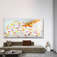 Candies Spilled From Glass Jar Wall Art Canvas Office Home Room Framed 80x45cm
