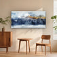 Abstract Mountain Scene Wall Art Canvas Office Home Room Framed 120x60cm
