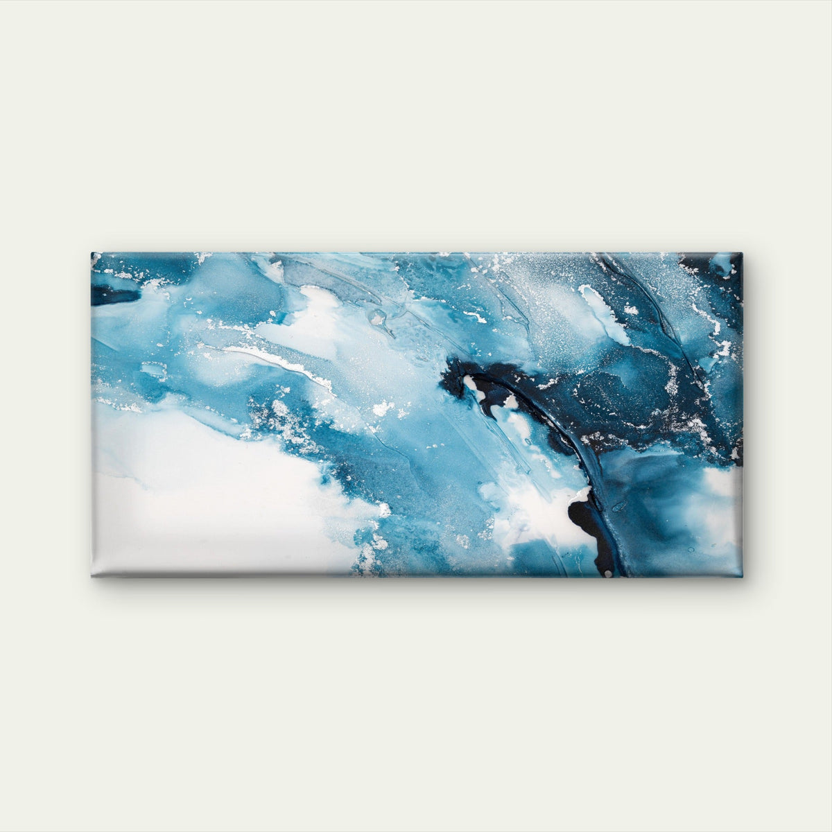 Modern Luxury Navy Marble Wall Art Canvas Office Home Room Framed 120x60cm