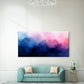 Pink Blue Watercolor Clouds Wall Art Canvas Office Home Room Framed 120x60cm