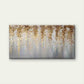 Golden Rainfall Abstract Art Wall Art Canvas Office Home Room Framed 120x60cm