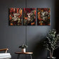3pcs Adorable Koala Sitting on a Branch Metal Print Ready to Hang Art