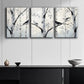 3pcs Silvery Birch Metal Print Ready to Hang Art