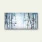 Blue Bamboo Forest Watercolor Paint Wall Art Canvas Office Home Framed 120x60cm