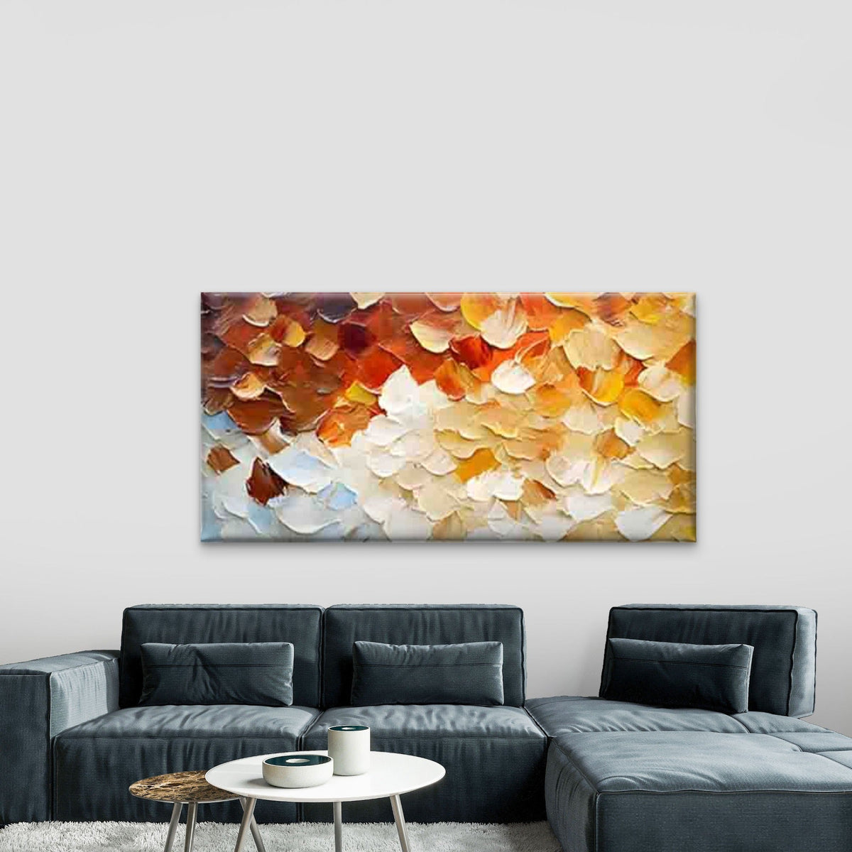 Abstract Brushstroke Pattern Wall Art Canvas Office Home Room Framed 80x45cm