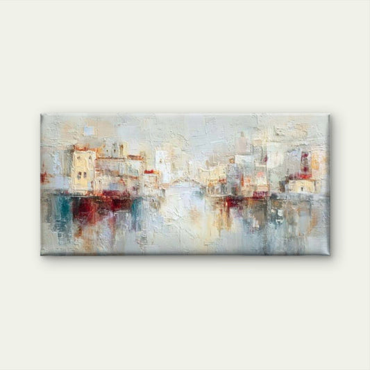 Abstract Saints City Wall Art Canvas Office Home Room Framed 120x60cm