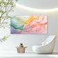 Soft Pastel Golden Flow Wall Art Canvas Office Home Room Framed 120x60cm