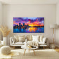 Vivid Sunset City Skyline Wall Art Canvas Office Home Room Framed 120x60cm