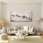 White Plum Blossom Branch Wall Art Canvas Office Home Room Framed 120x60cm