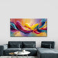 Abstract Multicolor Waves Wall Art Canvas Office Home Room Framed 80x45cm