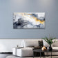 Abstract Grey Marble Smoke Texture Wall Art Canvas Office Home Framed 120x60cm