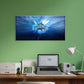 Cosmic Blue Basketball Wall Art Canvas Office Home Room Framed 80x45cm