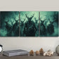 3pcs Antler Devil Metal Print Ready to Hang Art