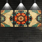 3pcs Cute Mandala Flower Classic Design Metal Print Ready to Hang Art